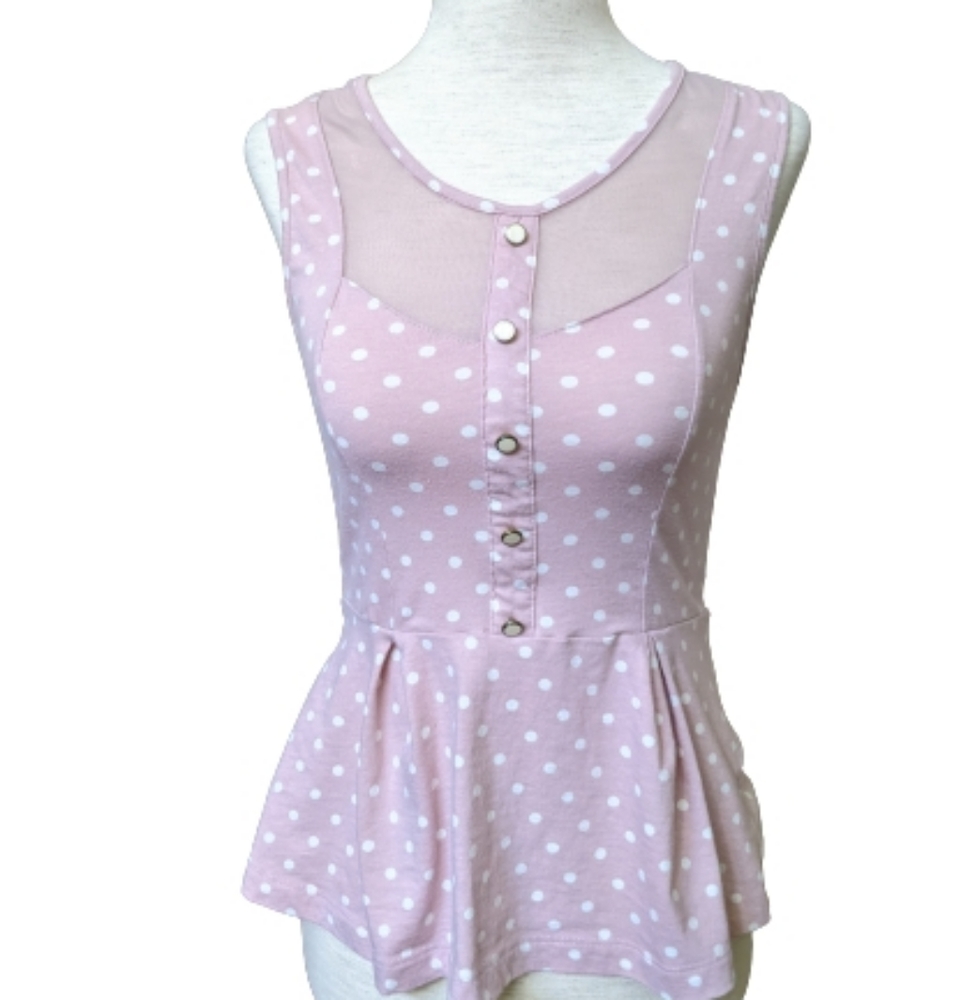 Urban Outfitters Pins & Needles Mesh Peplum Tank S